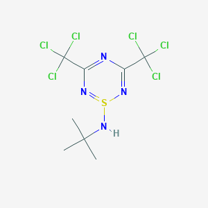 N-tert-butyl-3,5-bis(trichloromethyl)-1lambda4-thia-2,4,6-triazacyclohexa-1,3,5-trien-1-amine