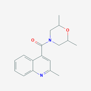 molecular formula C17H20N2O2 B7486217 (2,6-Dimethylmorpholin-4-yl)-(2-methylquinolin-4-yl)methanone 