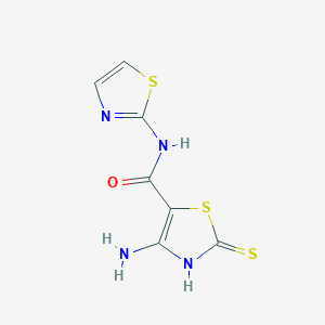 4-amino-2-sulfanylidene-N-(1,3-thiazol-2-yl)-3H-1,3-thiazole-5-carboxamide