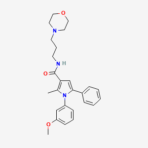 1-(3-methoxyphenyl)-2-methyl-N-(3-morpholin-4-ylpropyl)-5-phenylpyrrole-3-carboxamide