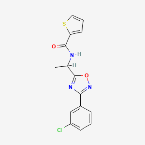 N~2~-{1-[3-(3-chlorophenyl)-1,2,4-oxadiazol-5-yl]ethyl}-2-thiophenecarboxamide