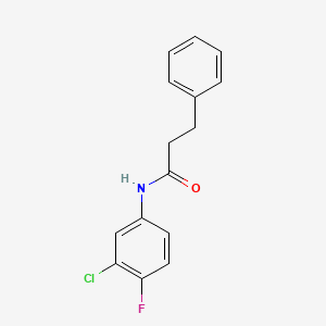 N-(3-chloro-4-fluorophenyl)-3-phenylpropanamide