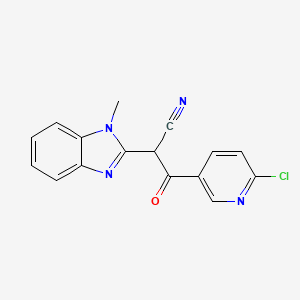 3-(6-Chloropyridin-3-yl)-2-(1-methylbenzimidazol-2-yl)-3-oxopropanenitrile