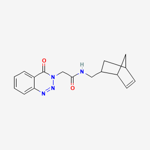 molecular formula C17H18N4O2 B7486296 N-(bicyclo[2.2.1]hept-5-en-2-ylmethyl)-2-(4-oxo-1,2,3-benzotriazin-3(4H)-yl)acetamide 