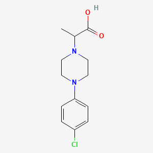 molecular formula C13H17ClN2O2 B7486305 2-[4-(4-Chlorophenyl)piperazin-1-yl]propanoic acid 