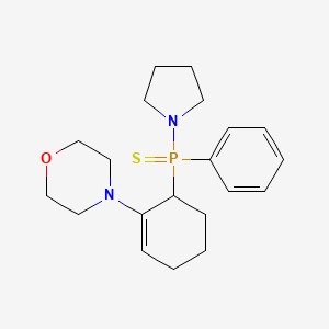 molecular formula C20H29N2OPS B7486317 (2-Morpholin-4-ylcyclohex-2-en-1-yl)-phenyl-pyrrolidin-1-yl-sulfanylidene-lambda5-phosphane 