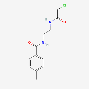 molecular formula C12H15ClN2O2 B7486320 N-[2-[(2-chloroacetyl)amino]ethyl]-4-methylbenzamide 