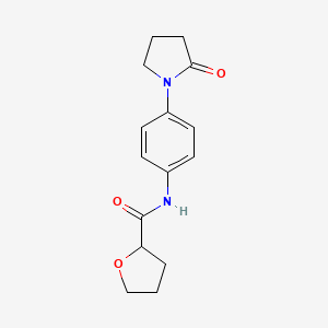 molecular formula C15H18N2O3 B7486341 N-[4-(2-oxopyrrolidin-1-yl)phenyl]oxolane-2-carboxamide 