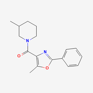 (5-Methyl-2-phenyl-1,3-oxazol-4-yl)-(3-methylpiperidin-1-yl)methanone