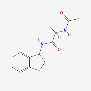 molecular formula C14H18N2O2 B7486353 2-acetamido-N-(2,3-dihydro-1H-inden-1-yl)propanamide 