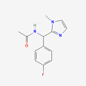 N-[(4-fluorophenyl)-(1-methylimidazol-2-yl)methyl]acetamide