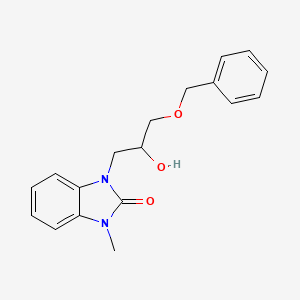 molecular formula C18H20N2O3 B7486366 1-(2-Hydroxy-3-phenylmethoxypropyl)-3-methylbenzimidazol-2-one 