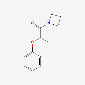 molecular formula C12H15NO2 B7486402 1-(Azetidin-1-yl)-2-phenoxypropan-1-one 