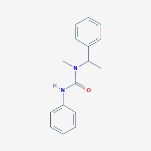 molecular formula C16H18N2O B7486460 1-Methyl-3-phenyl-1-(1-phenylethyl)urea 