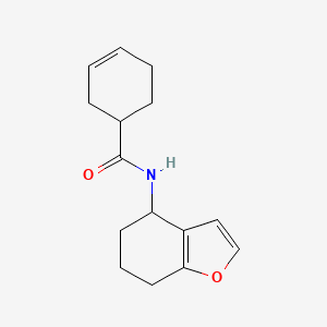 N-(4,5,6,7-tetrahydro-1-benzofuran-4-yl)cyclohex-3-ene-1-carboxamide