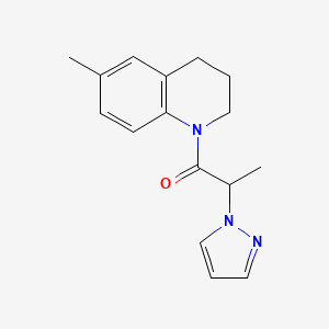 1-(6-methyl-3,4-dihydro-2H-quinolin-1-yl)-2-pyrazol-1-ylpropan-1-one