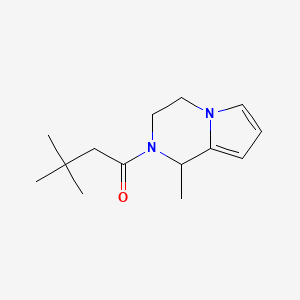 molecular formula C14H22N2O B7486470 3,3-dimethyl-1-(1-methyl-3,4-dihydro-1H-pyrrolo[1,2-a]pyrazin-2-yl)butan-1-one 