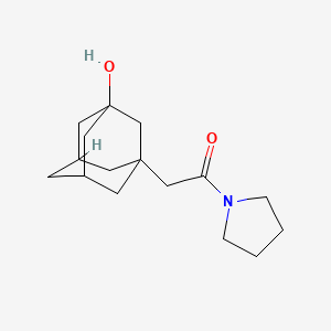 molecular formula C16H25NO2 B7486475 2-(3-Hydroxy-1-adamantyl)-1-pyrrolidin-1-ylethanone 