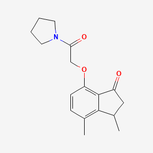 3,4-Dimethyl-7-(2-oxo-2-pyrrolidin-1-ylethoxy)-2,3-dihydroinden-1-one