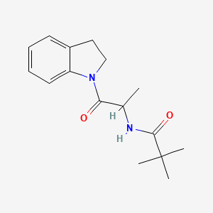 N-[1-(2,3-dihydroindol-1-yl)-1-oxopropan-2-yl]-2,2-dimethylpropanamide