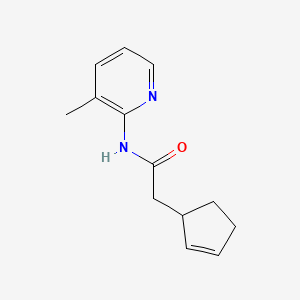 2-cyclopent-2-en-1-yl-N-(3-methylpyridin-2-yl)acetamide