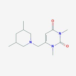 molecular formula C14H23N3O2 B7486556 6-[(3,5-Dimethylpiperidin-1-yl)methyl]-1,3-dimethylpyrimidine-2,4-dione 