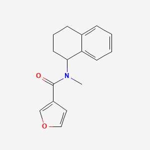 molecular formula C16H17NO2 B7486584 N-methyl-N-(1,2,3,4-tetrahydronaphthalen-1-yl)furan-3-carboxamide 