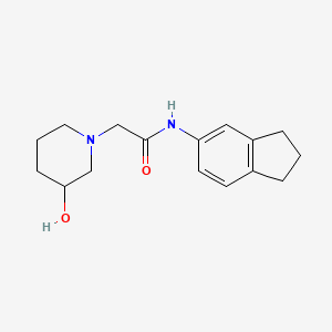 N-(2,3-dihydro-1H-inden-5-yl)-2-(3-hydroxypiperidin-1-yl)acetamide