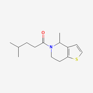 4-methyl-1-(4-methyl-6,7-dihydro-4H-thieno[3,2-c]pyridin-5-yl)pentan-1-one