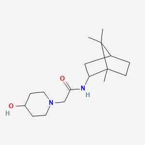 2-(4-hydroxypiperidin-1-yl)-N-(1,7,7-trimethyl-2-bicyclo[2.2.1]heptanyl)acetamide