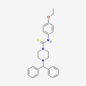 4-(diphenylmethyl)-N-(4-ethoxyphenyl)piperazine-1-carbothioamide