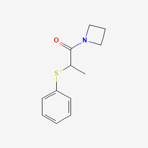 molecular formula C12H15NOS B7486640 1-(Azetidin-1-yl)-2-phenylsulfanylpropan-1-one 