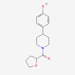 [4-(4-Hydroxyphenyl)piperidin-1-yl]-(oxolan-2-yl)methanone