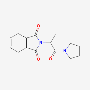 molecular formula C15H20N2O3 B7486659 2-(1-Oxo-1-pyrrolidin-1-ylpropan-2-yl)-3a,4,7,7a-tetrahydroisoindole-1,3-dione 