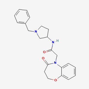 molecular formula C22H25N3O3 B7486711 N-(1-benzylpyrrolidin-3-yl)-2-(4-oxo-2,3-dihydro-1,5-benzoxazepin-5-yl)acetamide 