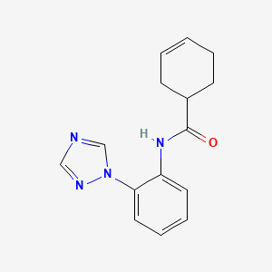 N-[2-(1,2,4-triazol-1-yl)phenyl]cyclohex-3-ene-1-carboxamide