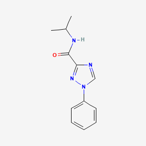 molecular formula C12H14N4O B7486721 N~3~-isopropyl-1-phenyl-1H-1,2,4-triazole-3-carboxamide 