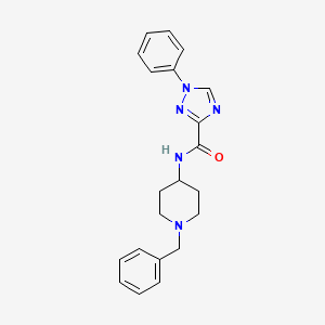 molecular formula C21H23N5O B7486727 N~3~-(1-benzyl-4-piperidyl)-1-phenyl-1H-1,2,4-triazole-3-carboxamide 