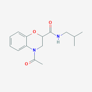 4-acetyl-N-(2-methylpropyl)-2,3-dihydro-1,4-benzoxazine-2-carboxamide