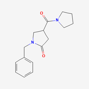 molecular formula C16H20N2O2 B7486755 1-Benzyl-4-(pyrrolidine-1-carbonyl)pyrrolidin-2-one 