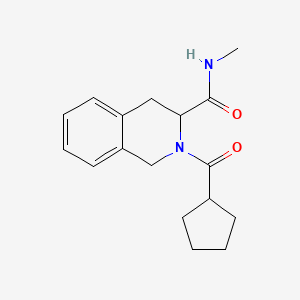 molecular formula C17H22N2O2 B7486761 2-(cyclopentanecarbonyl)-N-methyl-3,4-dihydro-1H-isoquinoline-3-carboxamide 