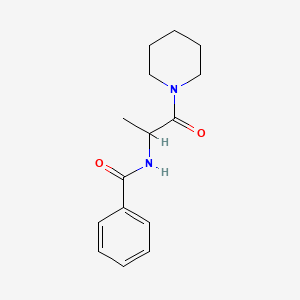 molecular formula C15H20N2O2 B7486779 N-(1-oxo-1-piperidin-1-ylpropan-2-yl)benzamide 