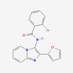 molecular formula C18H12BrN3O2 B7486792 2-bromo-N-[2-(furan-2-yl)imidazo[1,2-a]pyridin-3-yl]benzamide 