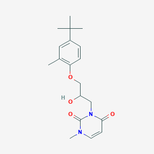 molecular formula C19H26N2O4 B7486805 3-[3-(4-Tert-butyl-2-methylphenoxy)-2-hydroxypropyl]-1-methylpyrimidine-2,4-dione 