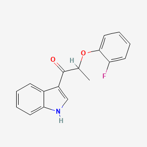 molecular formula C17H14FNO2 B7486852 2-(2-fluorophenoxy)-1-(1H-indol-3-yl)propan-1-one 