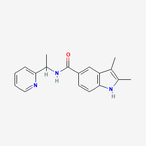 2,3-dimethyl-N-(1-pyridin-2-ylethyl)-1H-indole-5-carboxamide