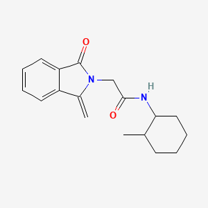 molecular formula C18H22N2O2 B7486889 N-(2-methylcyclohexyl)-2-(1-methylidene-3-oxoisoindol-2-yl)acetamide 