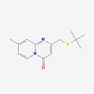 2-(Tert-butylsulfanylmethyl)-8-methylpyrido[1,2-a]pyrimidin-4-one