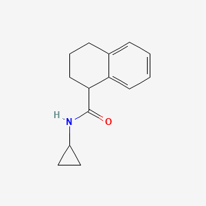 molecular formula C14H17NO B7486953 N-cyclopropyl-1,2,3,4-tetrahydronaphthalene-1-carboxamide 