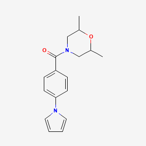 (2,6-Dimethylmorpholin-4-yl)-(4-pyrrol-1-ylphenyl)methanone